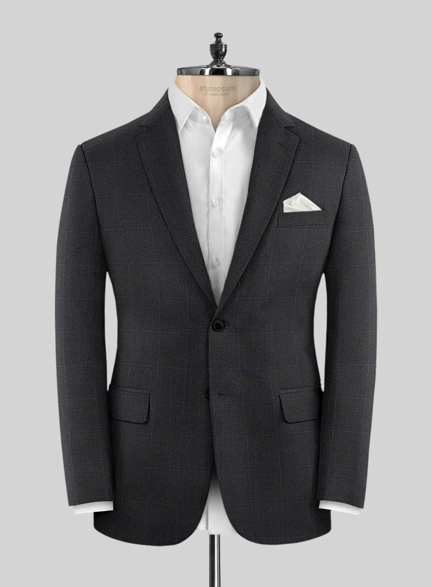 Hardy Minnis Pane Charcoal Wool Jacket - Image 3