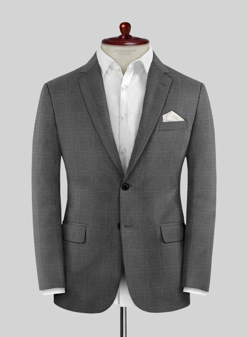 Hardy Minnis Pane Gray Wool Suit - Image 3