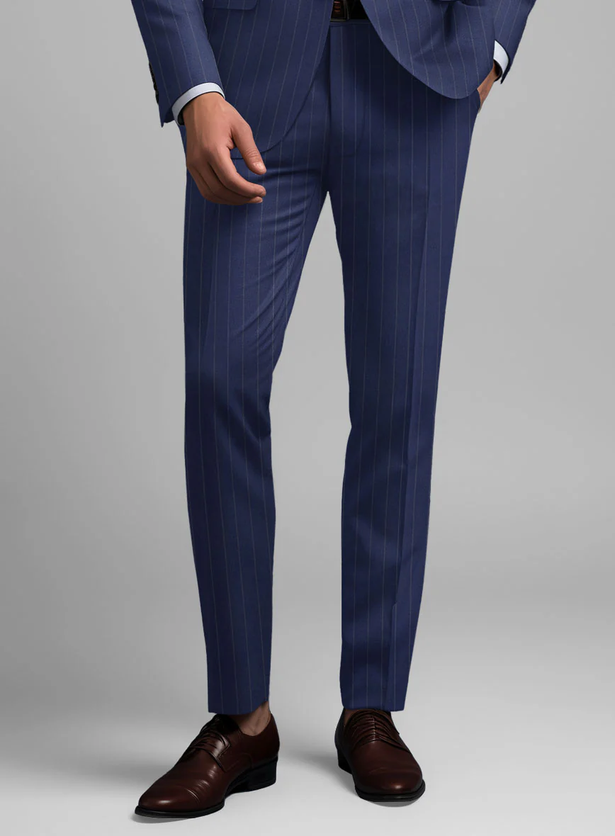 Hardy Minnis Royal Blue Pinstripe Wool Suit - Image 6