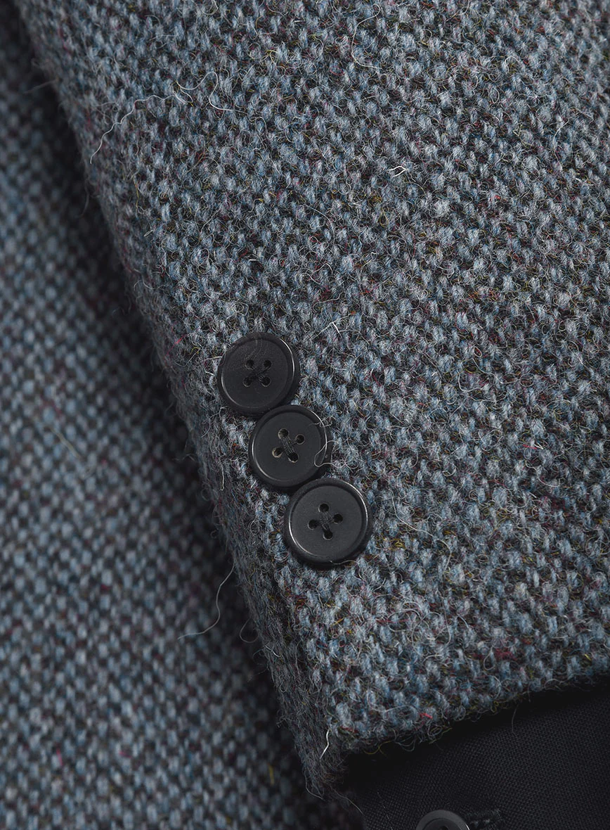 Harris Tweed Barley Blue Suit - Image 5