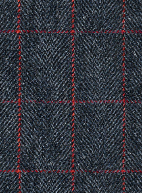 Harris Tweed Blue Checks Jacket - Image 3