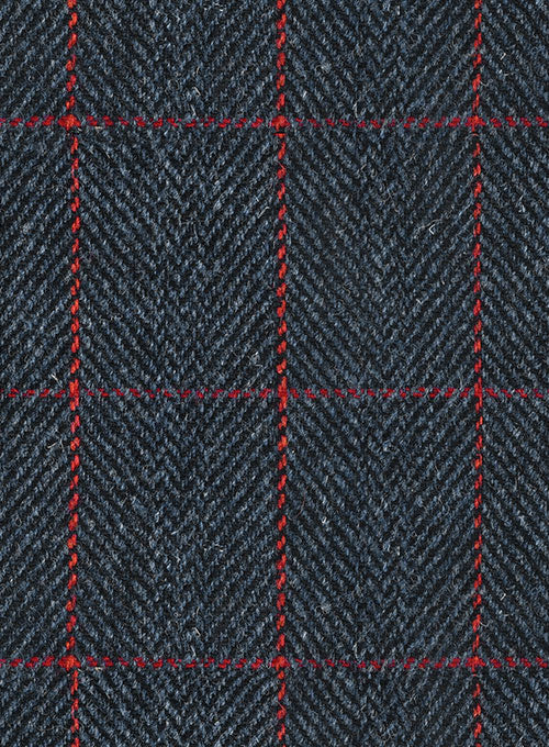 Harris Tweed Blue Checks Double Breasted Suit - Image 4