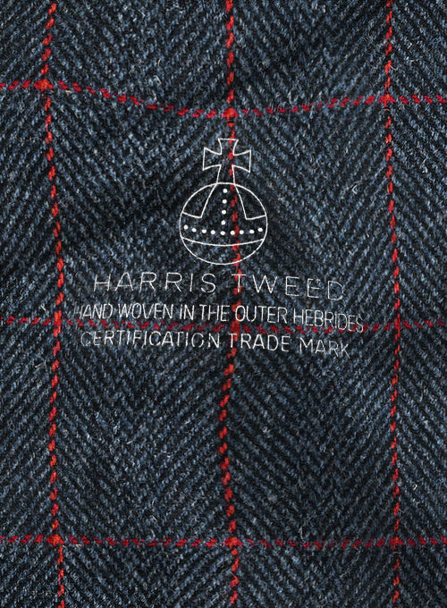 Harris Tweed Blue Checks Double Breasted Suit - Image 5