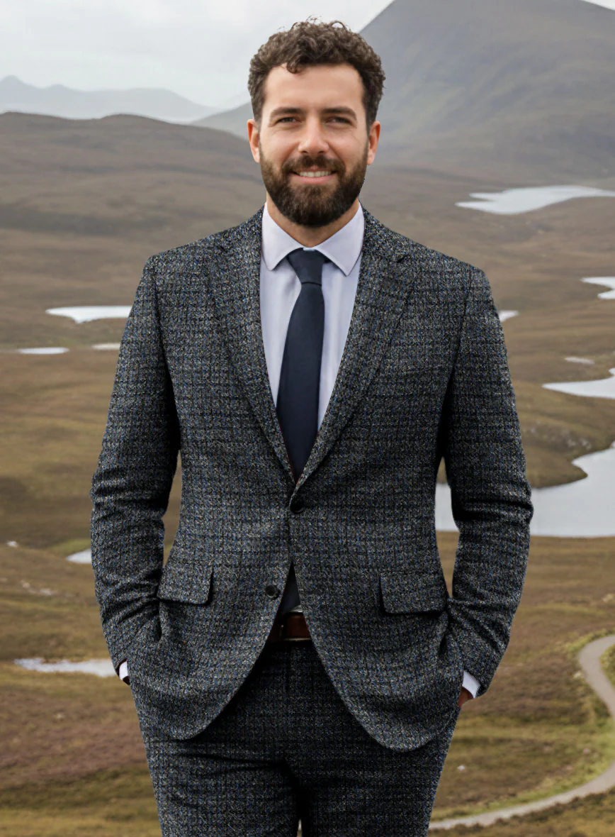 Harris Tweed Bluevale Hopsack Suit - Image 3