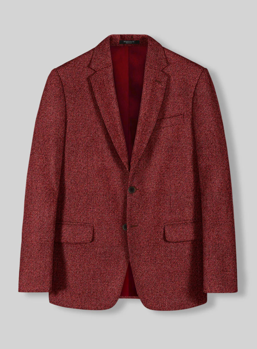 Harris Tweed Brickred Hopsack Jacket