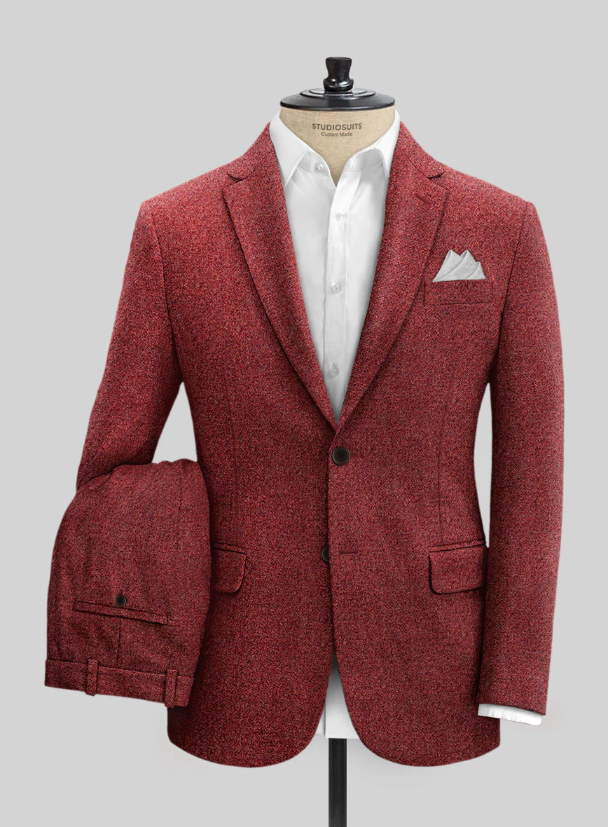 Harris Tweed Brickred Hopsack Suit - Image 2