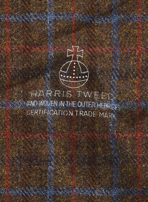 Harris Tweed Brown Checks Suit - Image 6