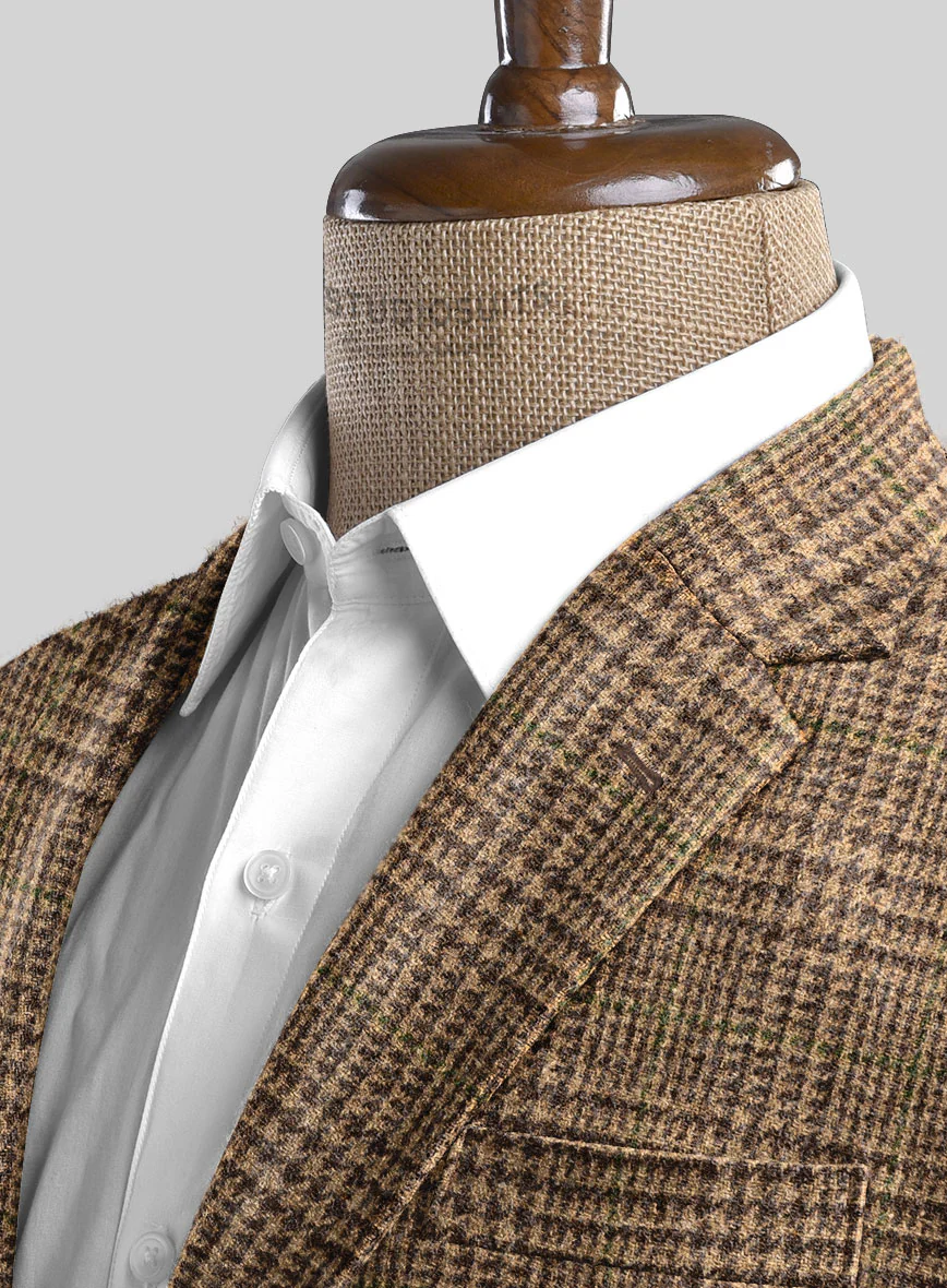 Harris Tweed Brown Glen Jacket - Image 2