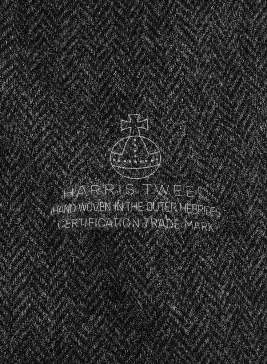 Harris Tweed Charcoal Herringbone Pants - Image 4