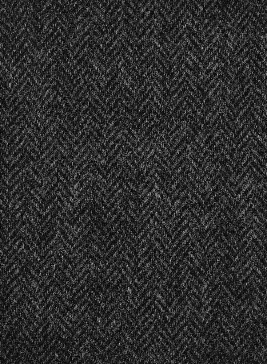 Harris Tweed Charcoal Herringbone Suit - Image 7