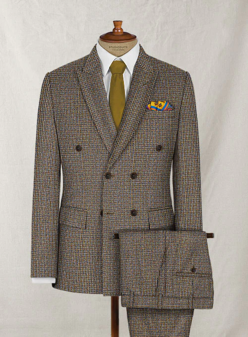Harris Tweed Classic Weave Double Breasted Suit