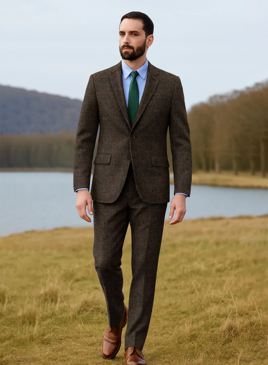 Harris Tweed Country Dark Brown Suit