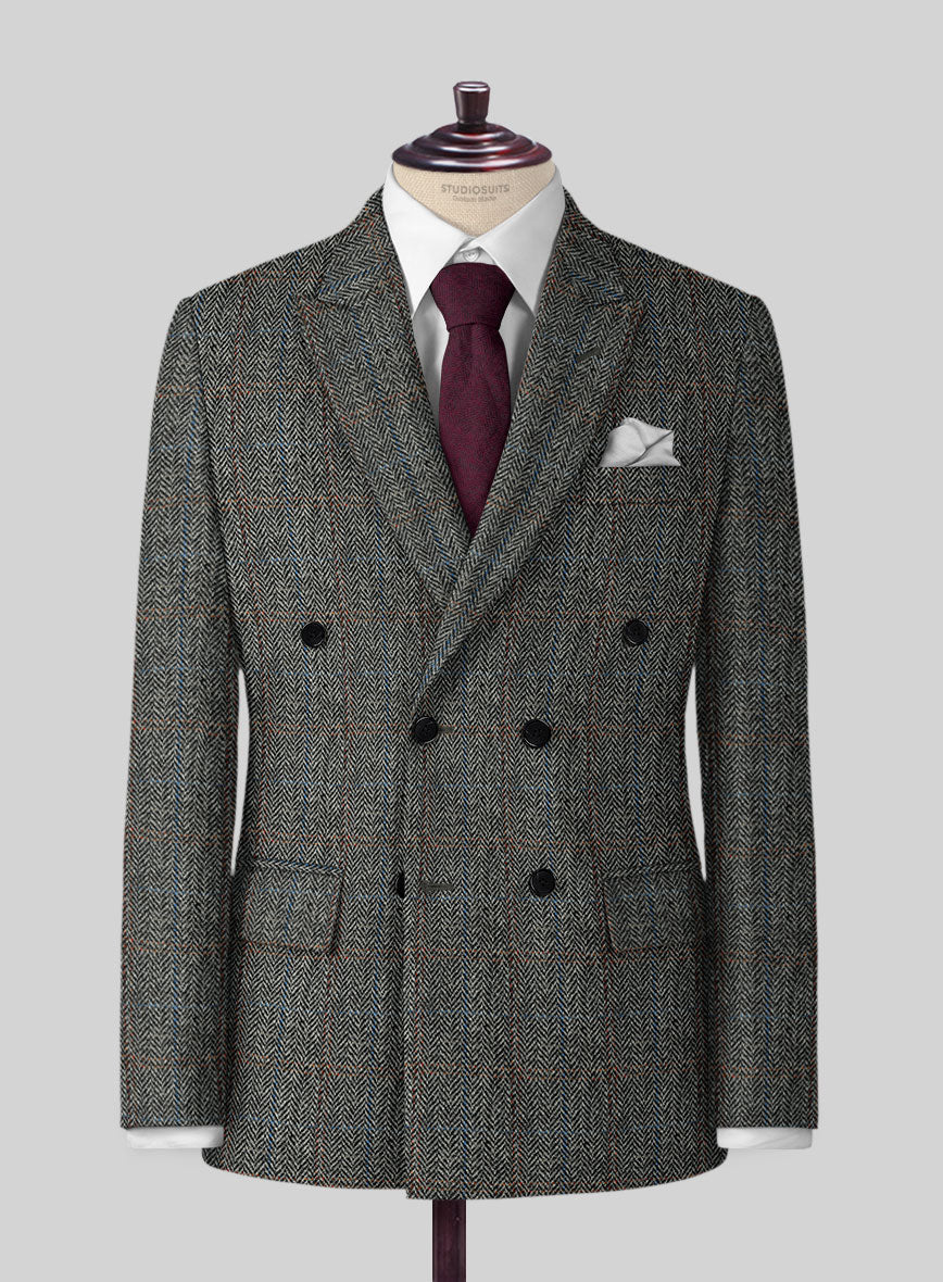 Harris Tweed Country Gray Double Breasted Jacket