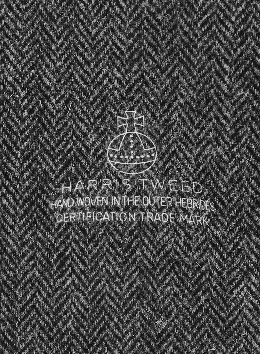 Harris Tweed Dark Gray Herringbone Suit - Image 8