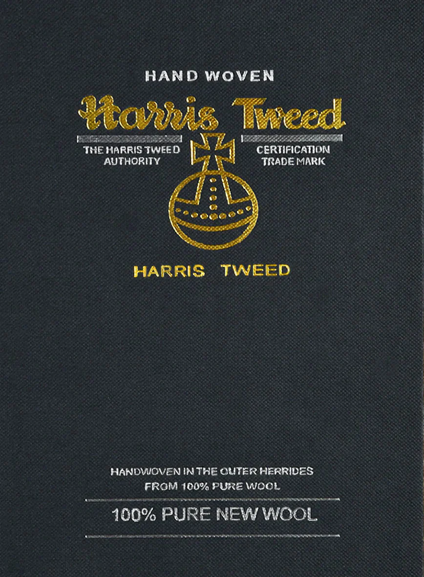 Harris Tweed Gray Herringbone GQ Overcoat - Image 7