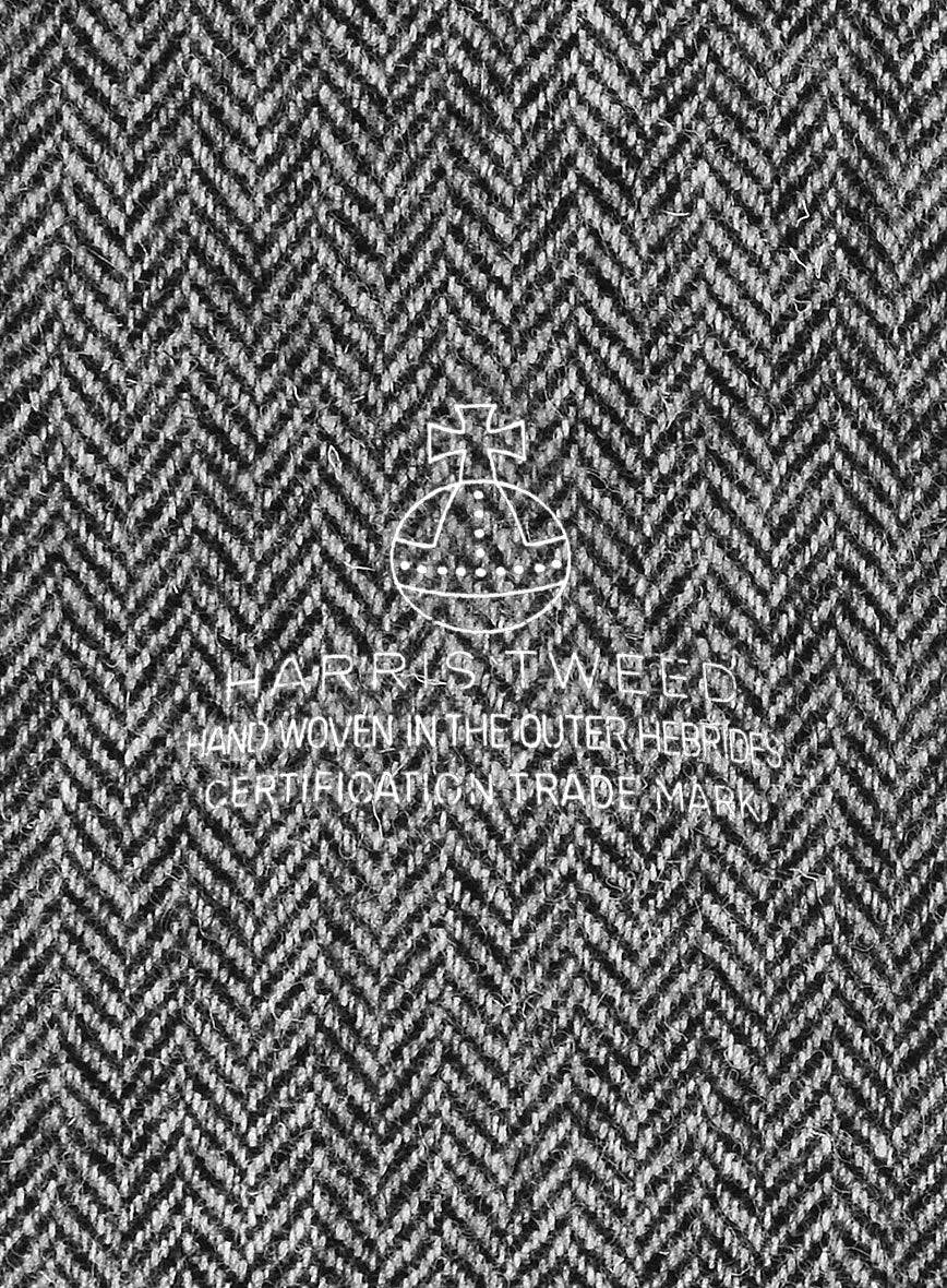 Harris Tweed Gray Herringbone Jacket - Image 5