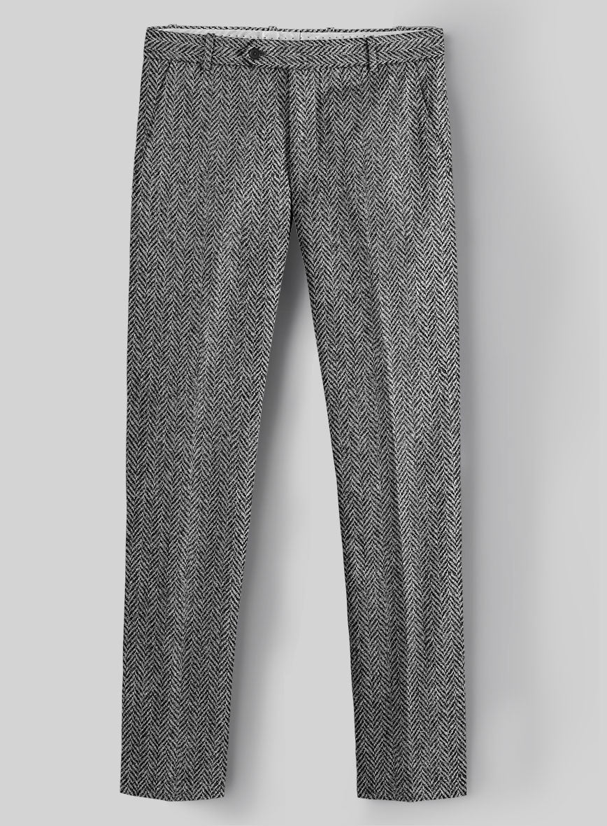 Harris Tweed Gray Herringbone Pants