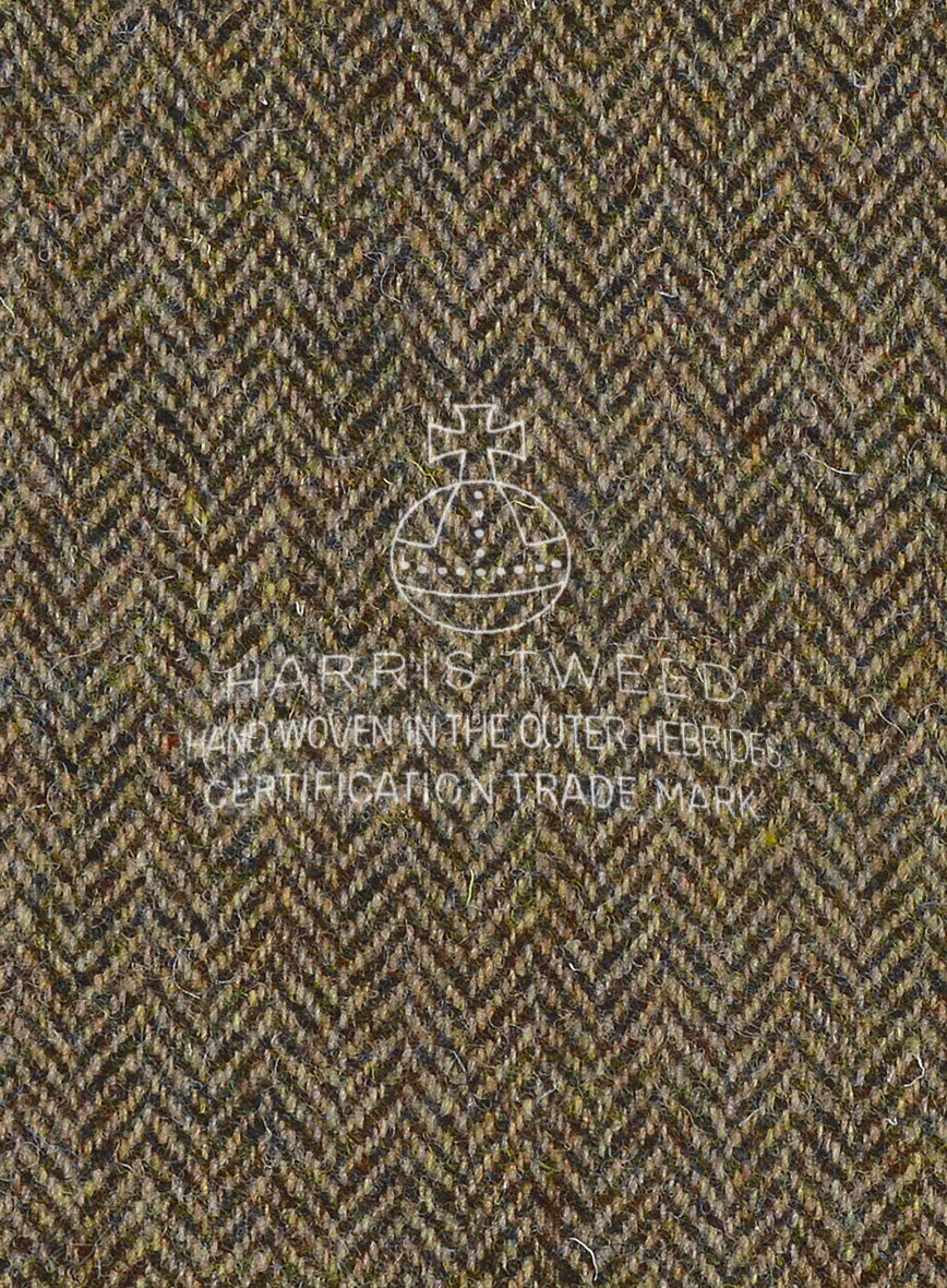 Harris Tweed Hebridean Brown Herringbone Newsboy Cap - Image 5