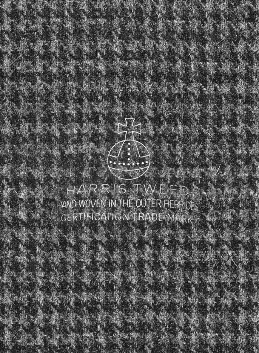 Harris Tweed Houndstooth Dark Gray Jacket - Image 3
