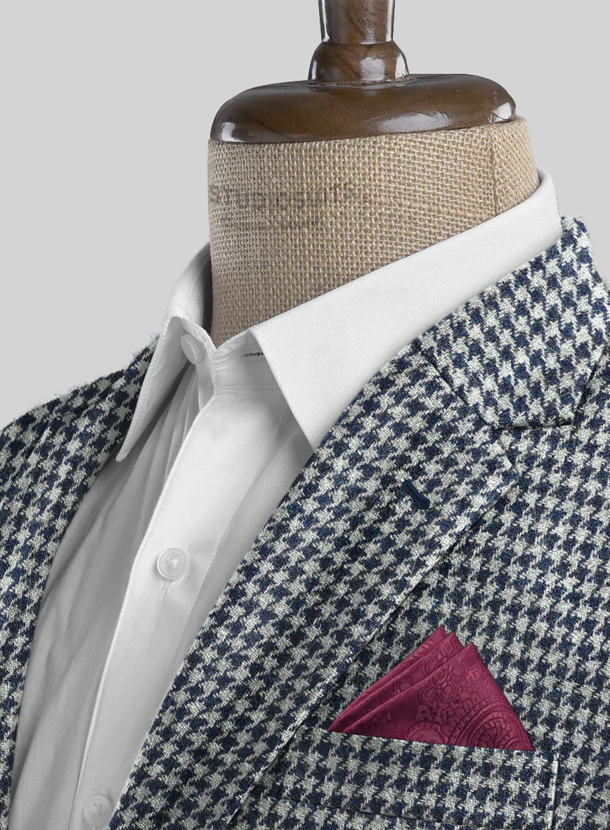 Harris Tweed Houndstooth Indi Blue Suit - Image 4