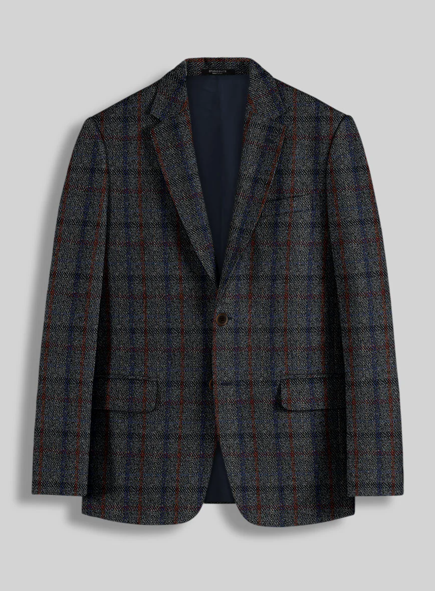 Harris Tweed Ice Blue Check Jacket