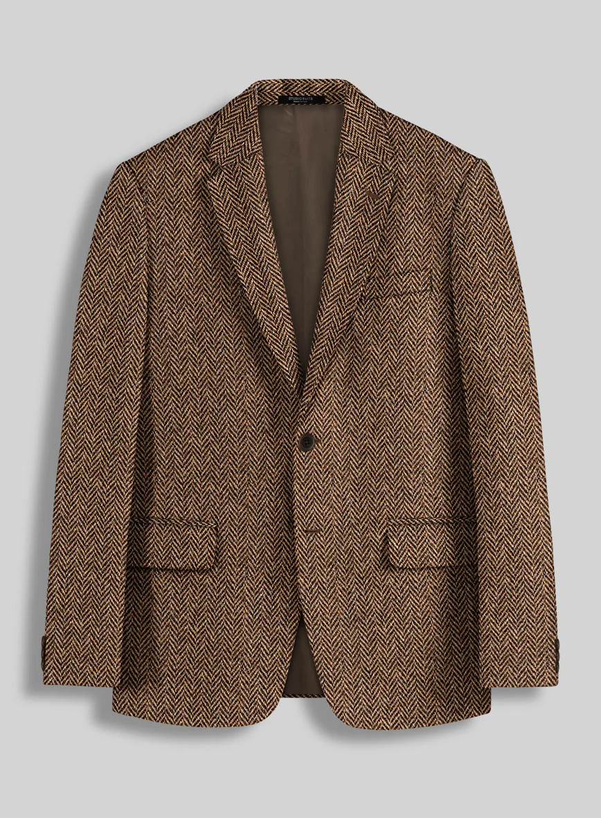 Harris Tweed Irish Brown Herringbone Jacket