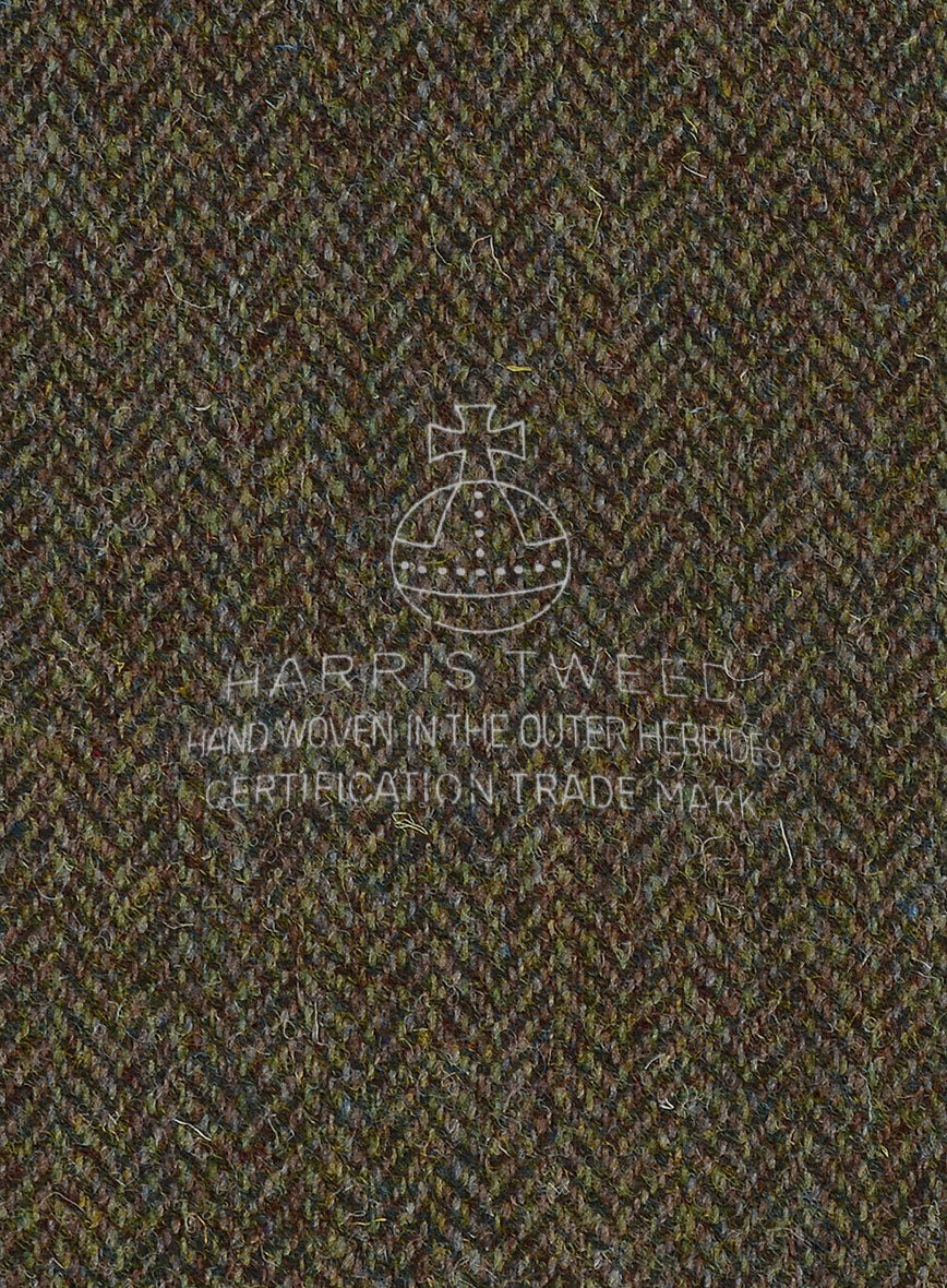 Harris Tweed Ridge Brown Herringbone Pants - Image 3
