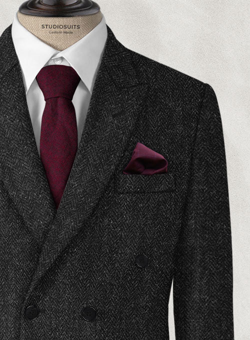 Harris Tweed Royal Charcoal Double Breasted Suit - Image 2