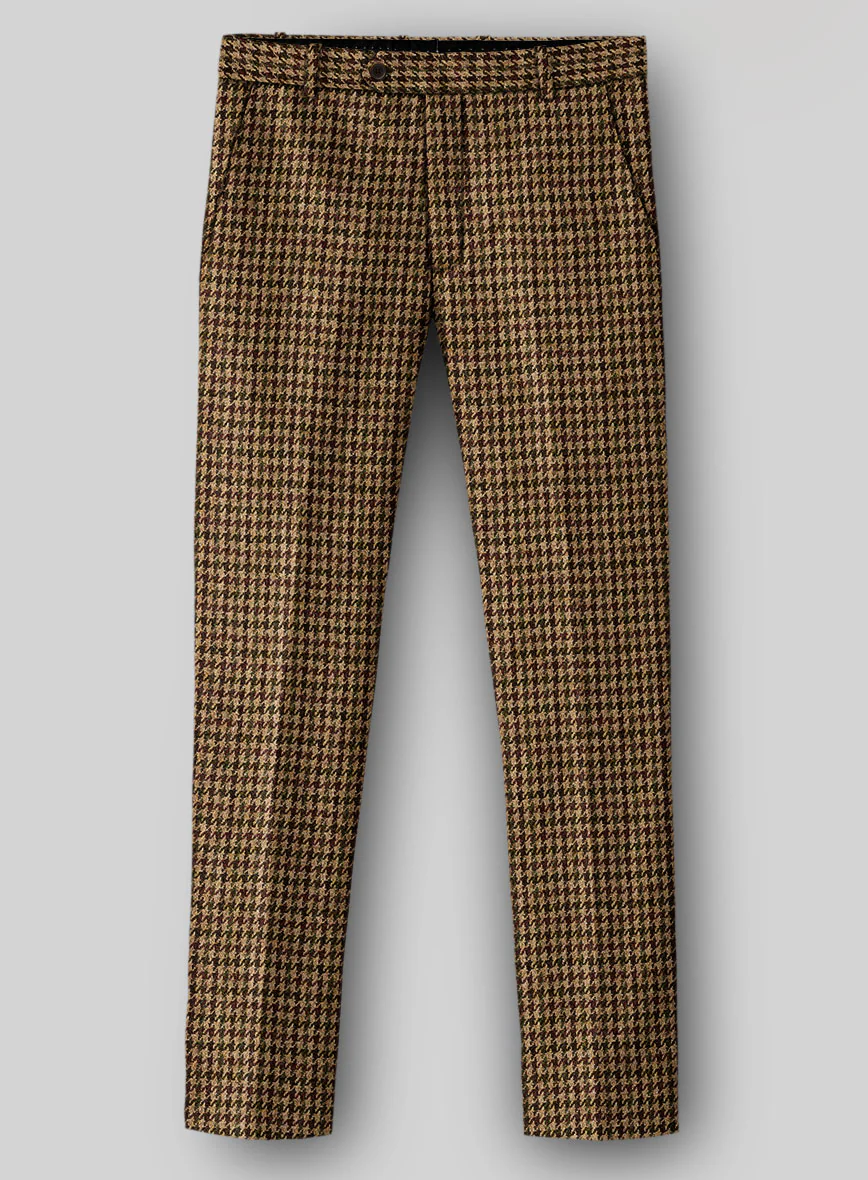 Harris Tweed Russet Houndstooth Pants