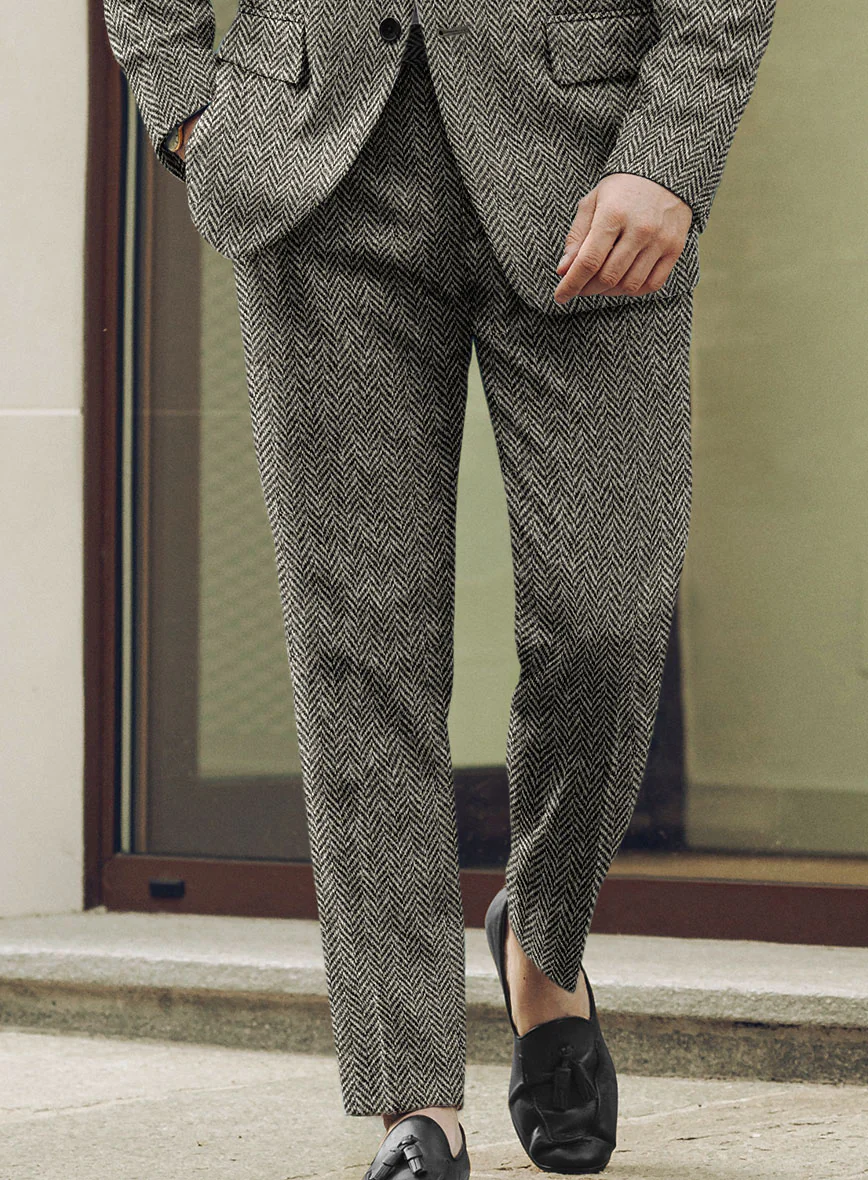 Harris Tweed Vintage Herringbone Pants - Image 2