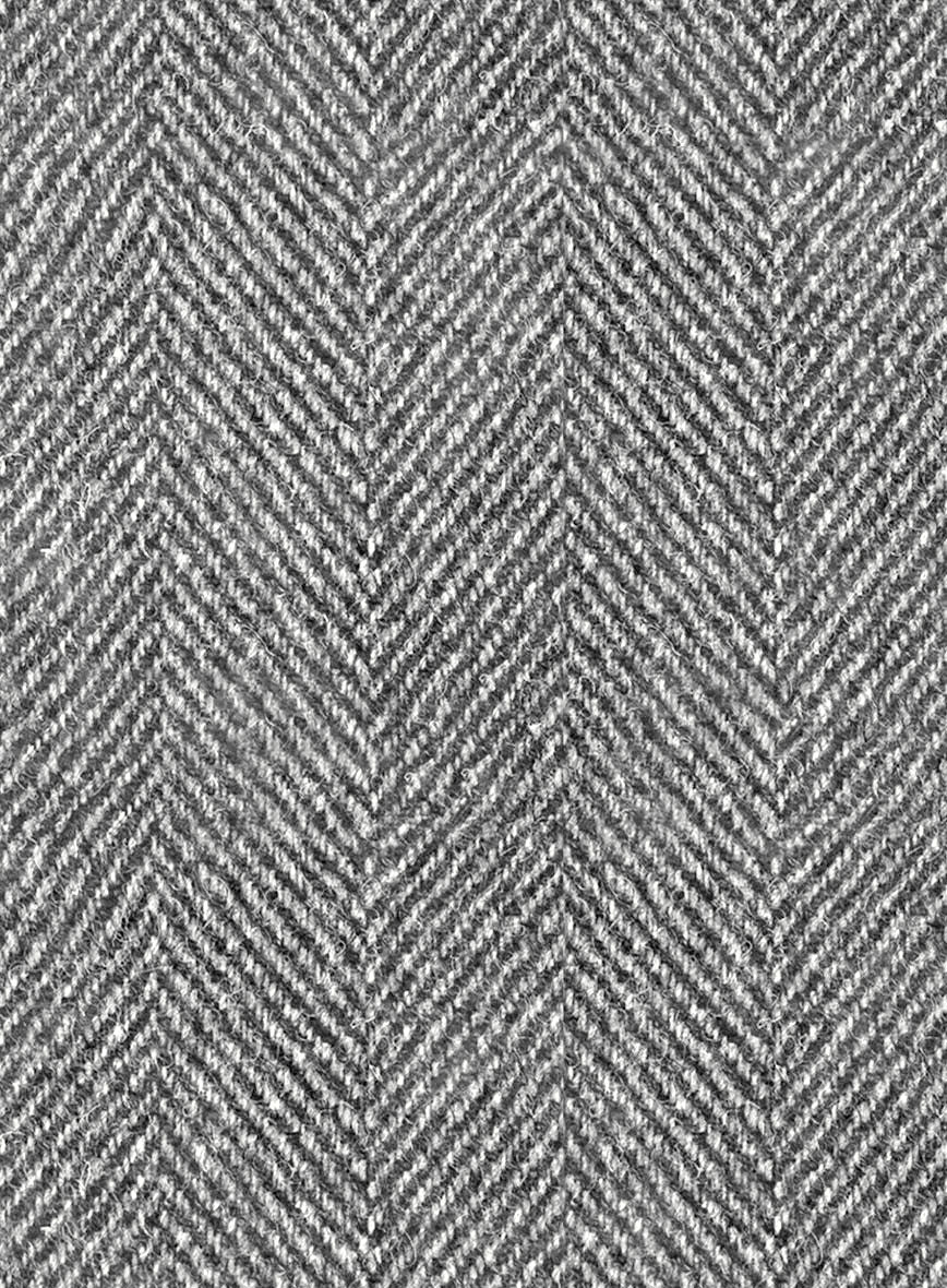 Harris Tweed Wide Herringbone Gray Jacket - Image 5