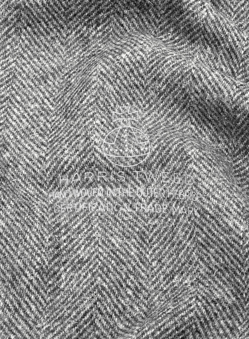 Harris Tweed Wide Herringbone Gray Pants - Image 3