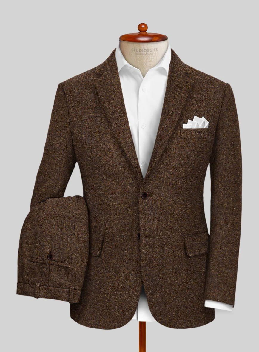 Heathered Brown Tweed Suit