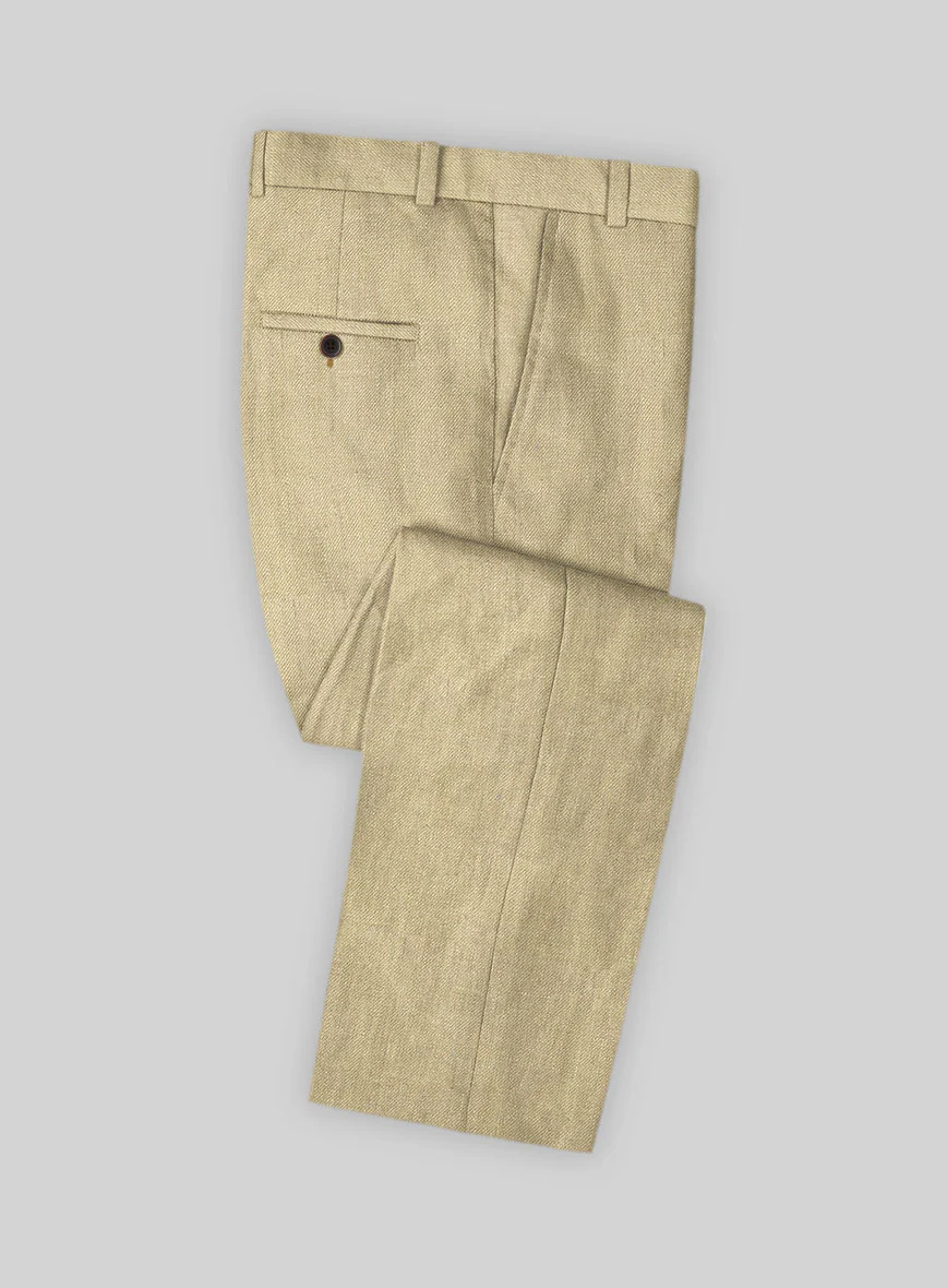 Heavy Linen Khaki Pants - Image 2