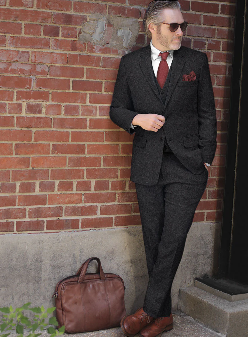 Highlander Charcoal Tweed Suit - Image 2