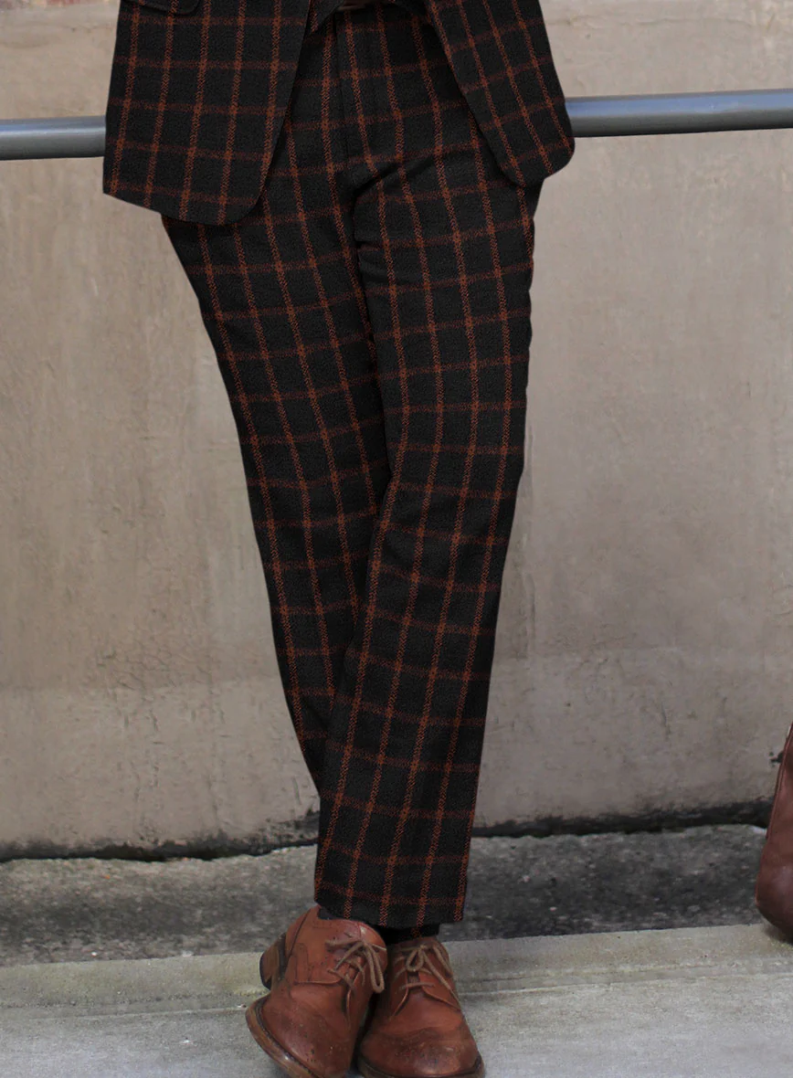 Highlander Heavy Black Check Tweed Pants - Image 2