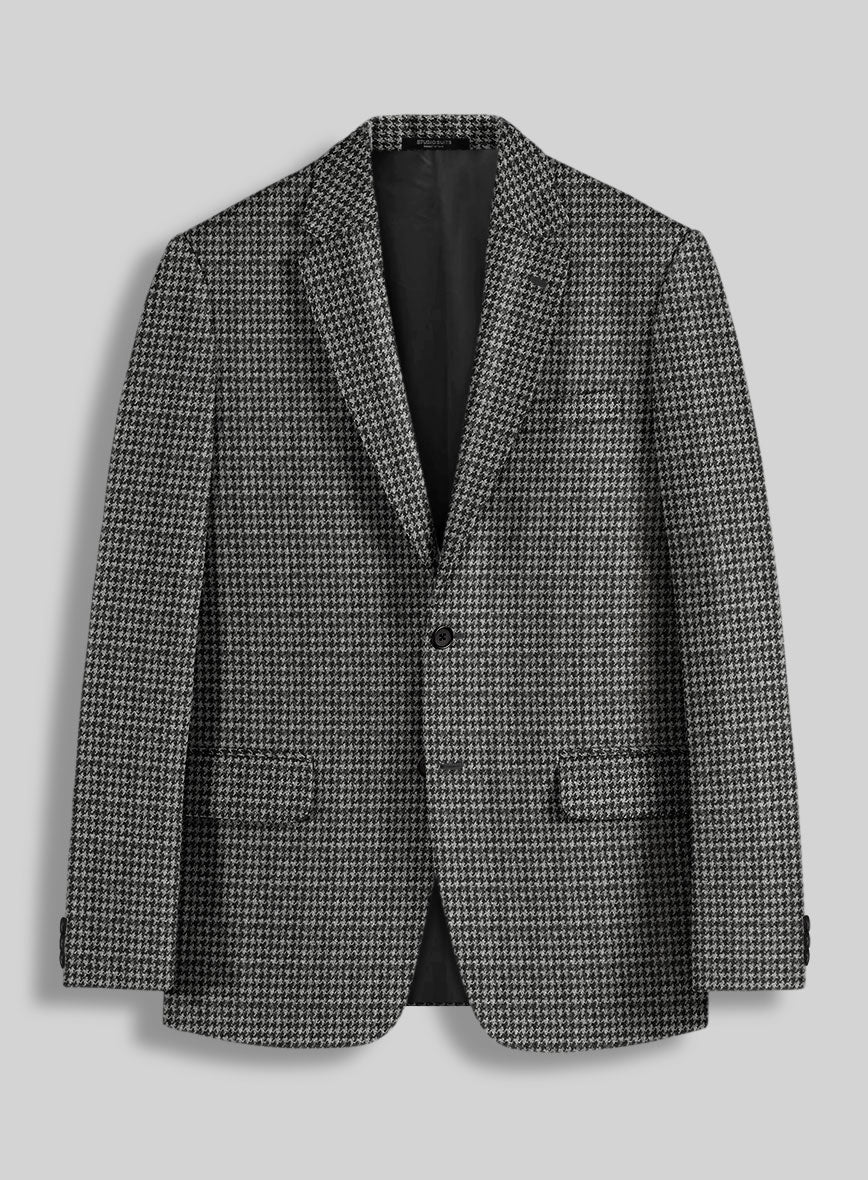 Highlander Heavy Black Houndstooth Tweed Jacket