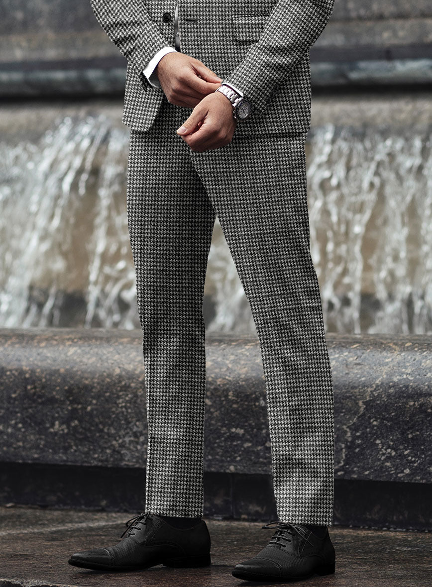 Highlander Heavy Black Houndstooth Tweed Pants - Image 2