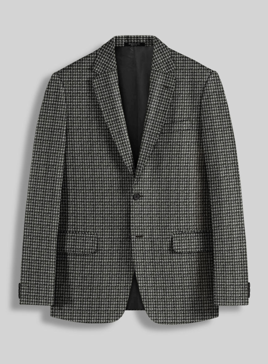 Highlander Heavy Charcoal Houndstooth Tweed Jacket