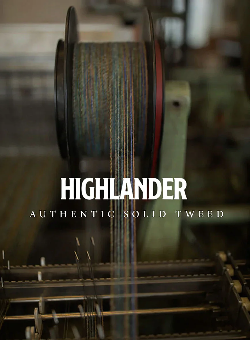 Highlander Heavy Dark Brown Herringbone Tweed Pea Coat - Image 5
