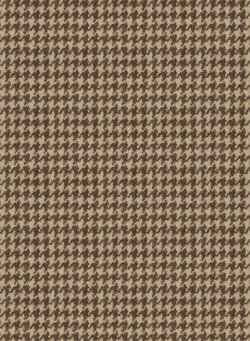 Highlander Heavy Dark Brown Houndstooth Tweed Jacket - Image 3