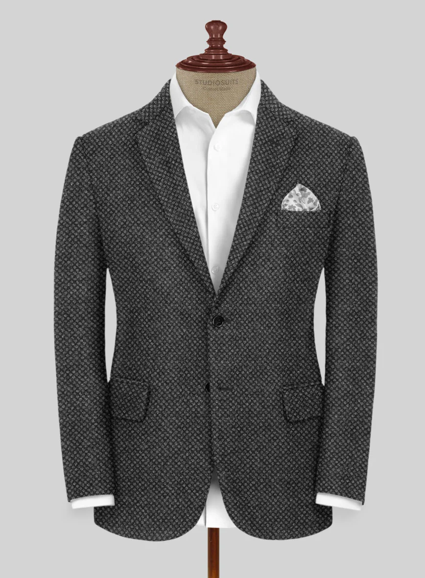 Highlander Heavy Honeycomb Charcoal Tweed Suit - Image 3
