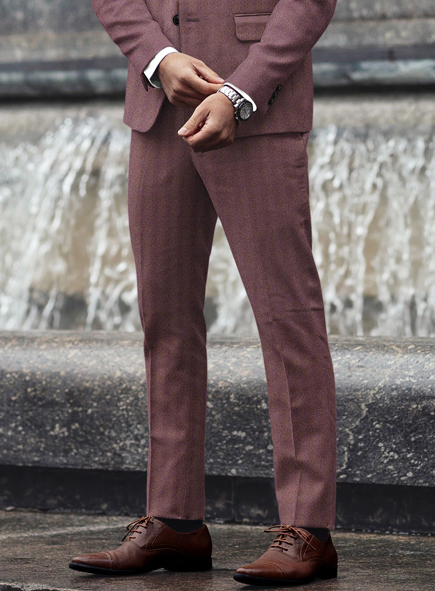 Highlander Purple Herringbone Tweed Suit - Image 7