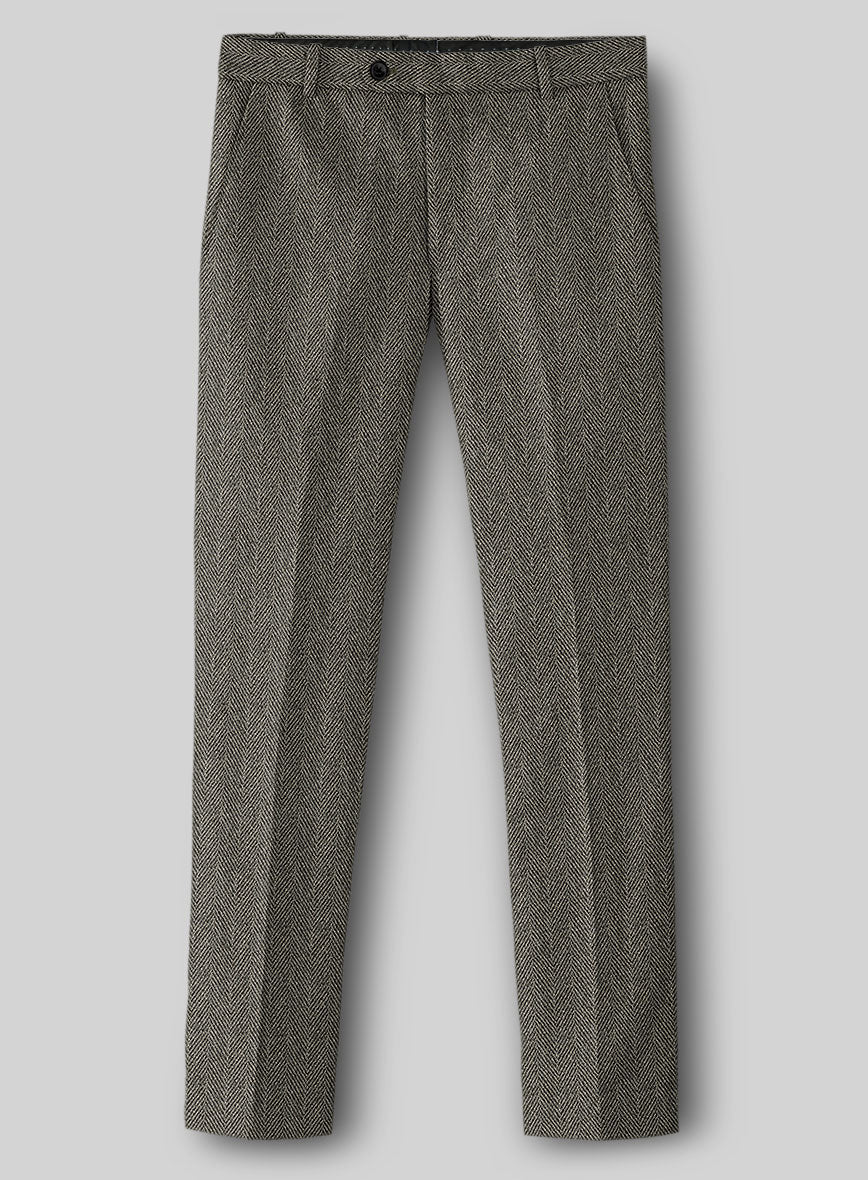 Highlander Stone Beige Herringbone Tweed Suit - Image 6