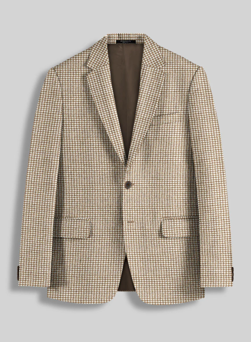 Houndstooth Beige Tweed Jacket