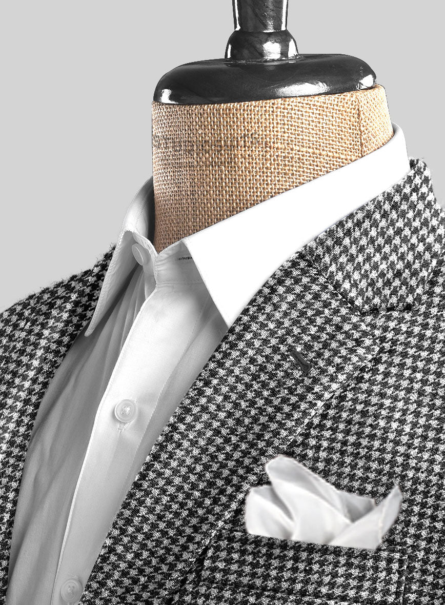 Houndstooth Black Tweed Jacket - Image 3
