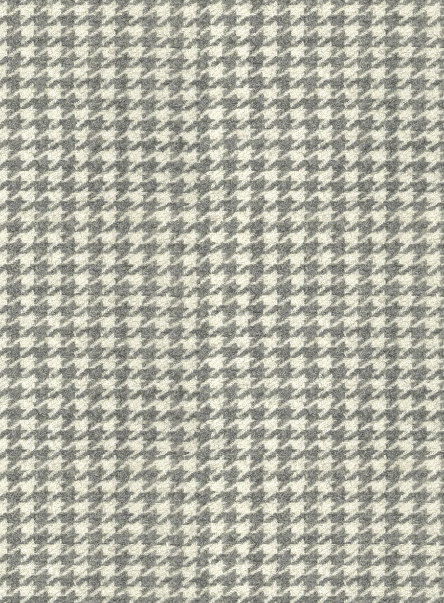 Houndstooth Light Gray Tweed Jacket - Image 4
