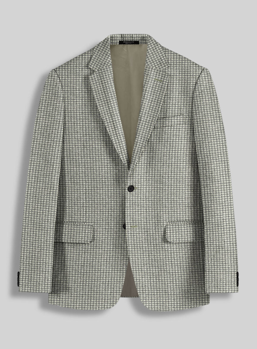 Houndstooth Light Gray Tweed Suit - Image 2