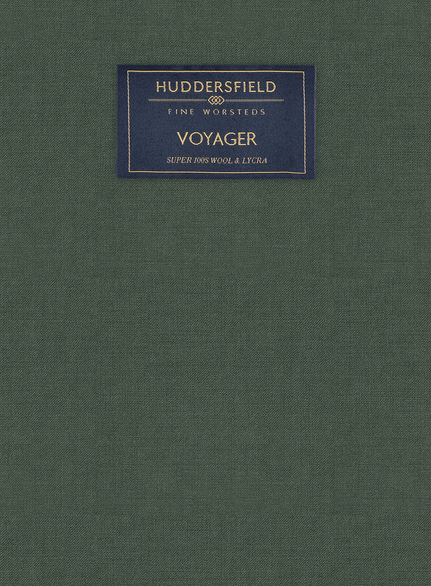 Huddersfield Stretch Autumn Green Wool Suit - Image 7