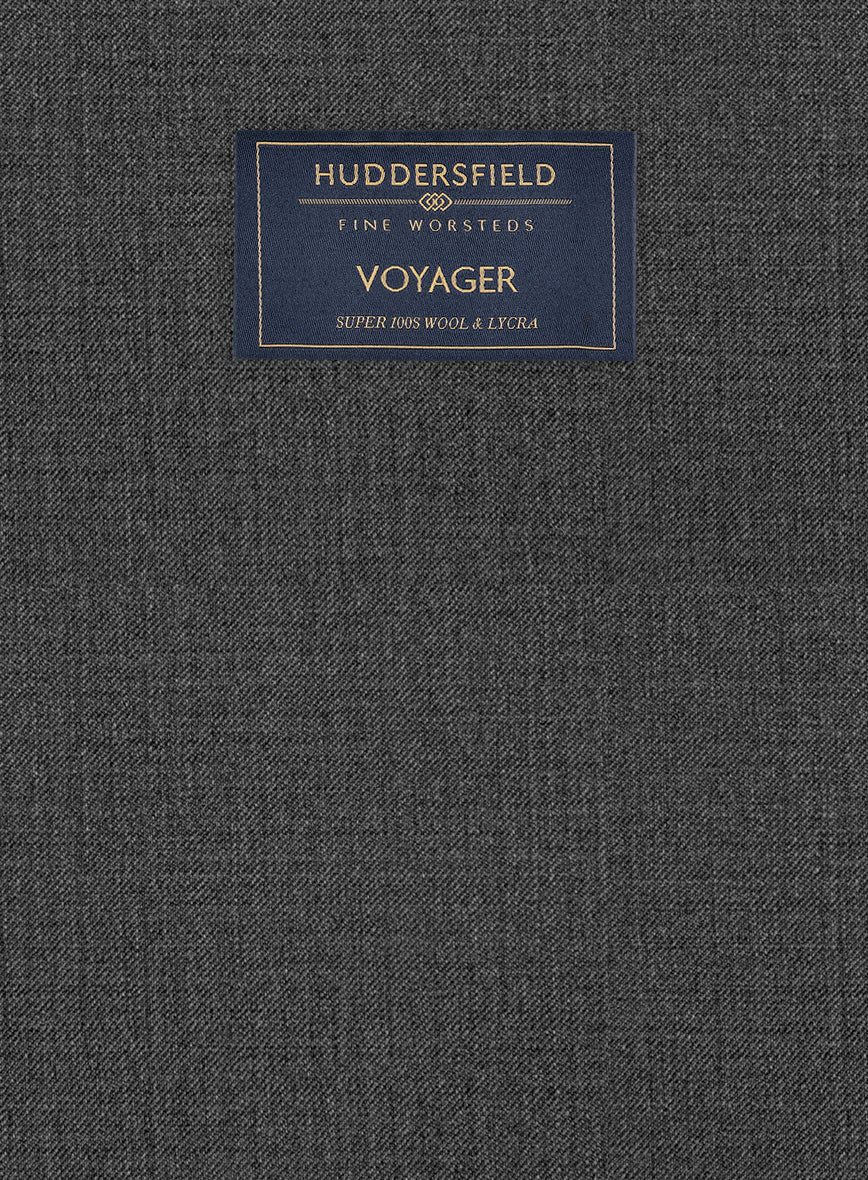 Huddersfield Stretch Dark Gray Wool Jacket - Image 3